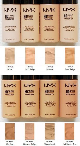 KIT COM 2 Bases HD NYX (escolha qualquer cor)